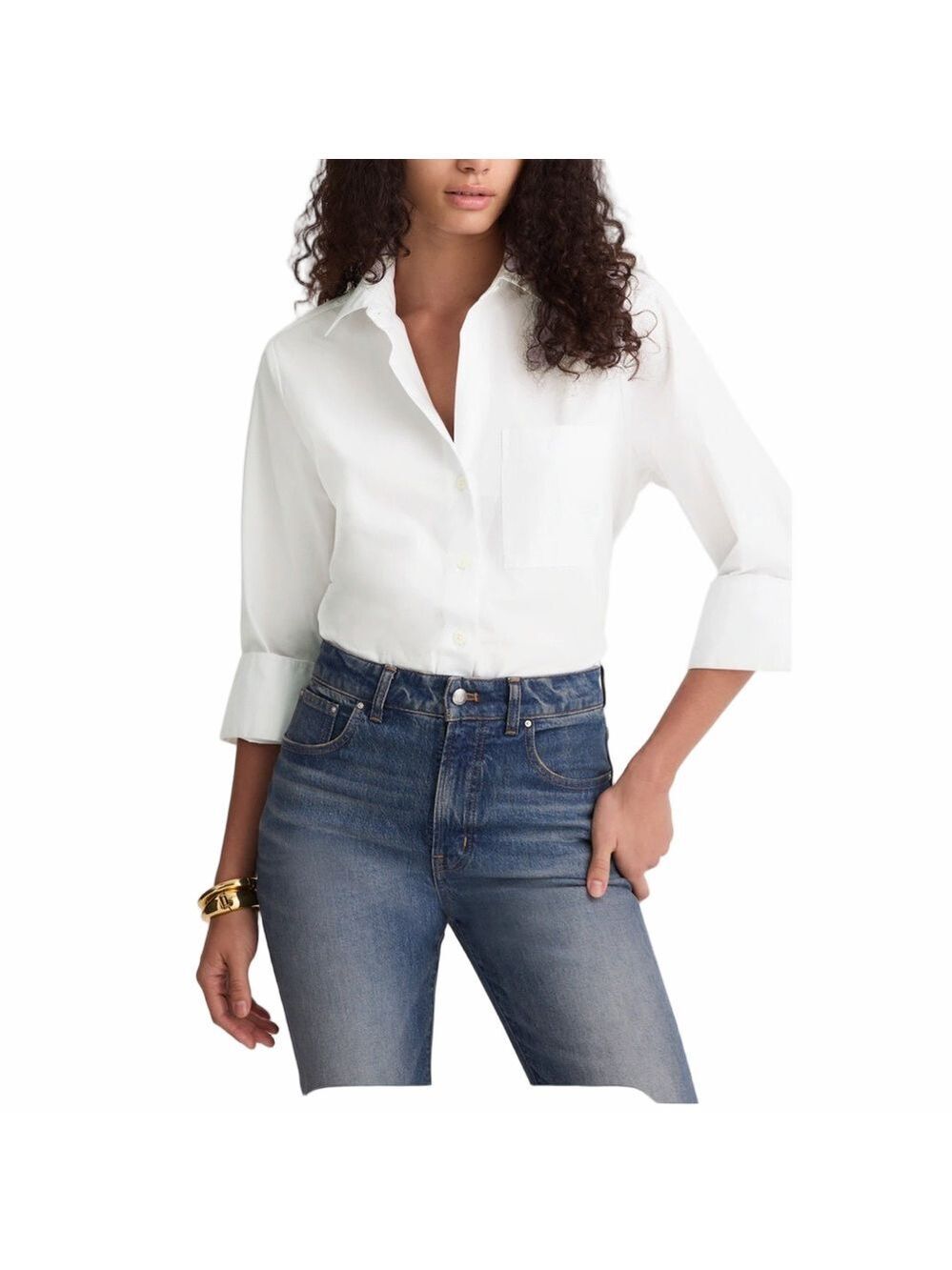 Madewell Oversized Oxford Cotton Button-Up Shirt Size XS NWT